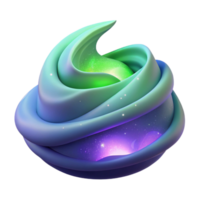 Cosmic Swirl Abstract Nebula Art png