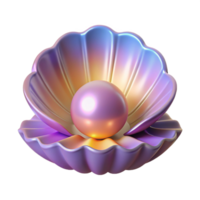 pérola dentro Concha iridescente beleza png