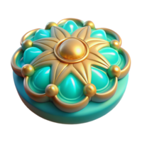 cerceta ouro 3d enfeite png