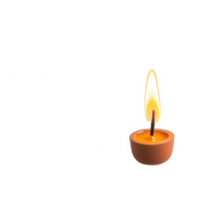 A calming candle flickering in a serene setting, perfect for relaxation and ambiance. png