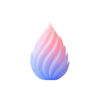 Abstract design featuring a stylized colorful flame with smooth curves and gradients. png