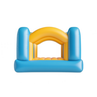A vibrant inflatable bounce house perfect for children's parties and outdoor fun. png