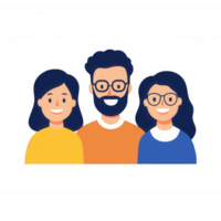 Diverse group of friends smiling together, showcasing joy and connection. png