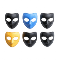 Colorful masks representing diverse emotions and cultures, ideal for artistic projects. png