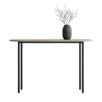 Minimalist table design featuring a vase with branches for modern decor. png