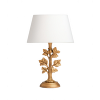 Elegant table lamp with a decorative leaf design, perfect for enhancing any ambiance. png