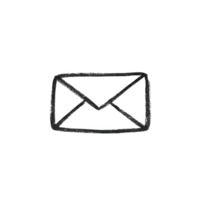 Stylized illustration of an email envelope symbol on a simple background. png