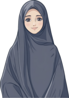Young Woman Wearing a Gray Hijab Smiling png