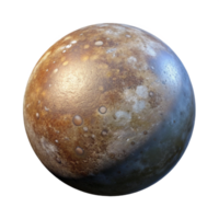 Realistic 3D model of Mercury planet png