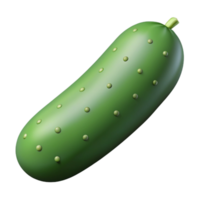 Fresh Green Cucumber with Textured Skin png