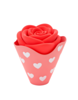 Adorable Red Rose in Heart-Shaped Container png