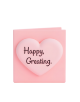 Pink Heart Greeting Card Happy Message png