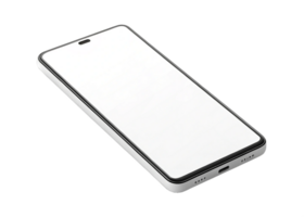 Sleek Modern Smartphone, Blank Screen, Mobile Technology, New Device, White Color, Digital Display, png