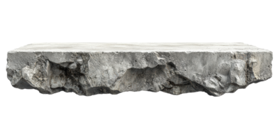 Concrete rock slab texture isolated on transparent background png
