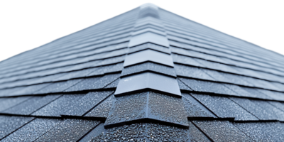 Roof shingles close-up isolated on transparent background png