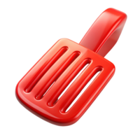 3D Render of a Red Plastic Spatula Icon png