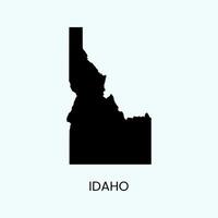 Idaho map isolated on white background. vector