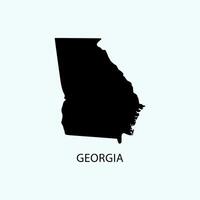 Georgia map on a white background. vector
