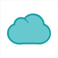 Cloud icon Beautiful Colorful Cloud Icon Illustration for Cloud Computing and Data Cloud Silhouette vector