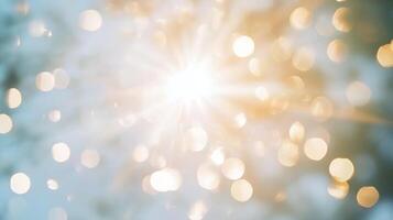 Abstract Bokeh with Sunburst Effect for Uplifting Backgrounds photo