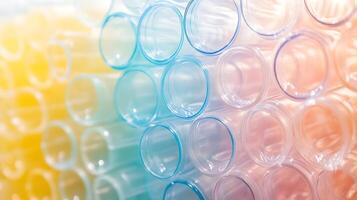Abstract Array of Gradient Test Tubes in Modern Scientific Research Laboratory photo