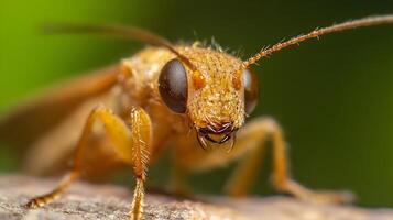 Detailed Macro Image of Insect with Vibrant Background photo