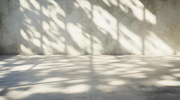 Sunlight and Shadows on Concrete Wall Creating Artistic Patterns for Inspirational Design Ideas photo