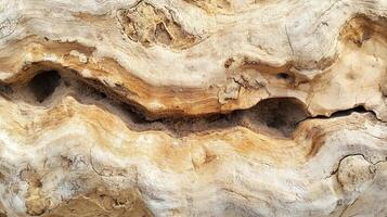 Abstract Close-up of Weathered Bark Revealing Unique Wood Patterns photo
