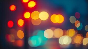Vibrant Abstract Bokeh Background with Colorful Out of Focus Lights Creating a Warm Atmospheric Effect photo