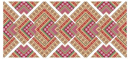 geometric motif border abstract print pattern vector