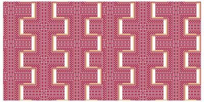 geometric print pattern of red motif vector