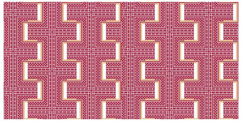 geometric print pattern of red motif