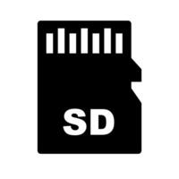 SD card icon. Secure digital card. vector