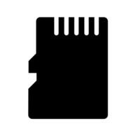 SD memory card silhouette. Storage. vector