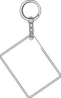 card on a keychain with a chain without background vector
