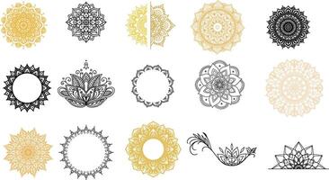 Mandala pattern art abstract flower in colorful mandalas scrubs and mandala buddhist illustration vector