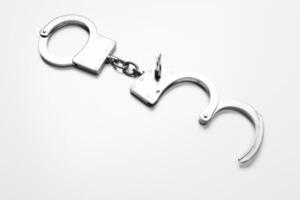 handcuffs isolated in white photo