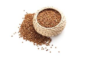 buckwheat isolated on white background photo