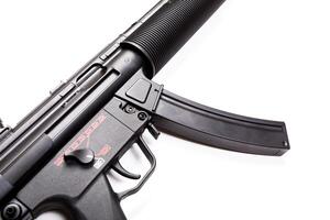 submachine gun MP5 with silencer isolated photo