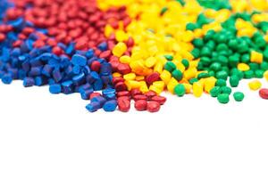 tinted plastic granulate for injection moulding process photo