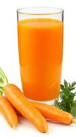 Vibrant Carrot Juice and Fresh Carrots photo