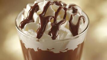 Chocolate Whipped Cream Delightful Treat photo
