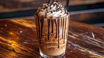 Chocolate Iced Frappe in a Glass - A Perfect Summer Treat photo