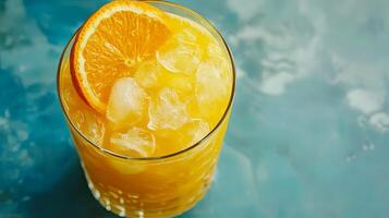 Orange Cocktail with Refreshing Ice photo