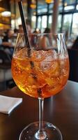 Gorgeous Aperol Spritz in a Restaurant photo