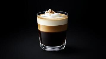 Layered Coffee Delight A Stunning Espresso Art photo
