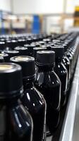 Automated Bottle Production Line in a Modern Factory photo