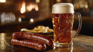 Delicious German Sausages and Beer - Perfect Pub Grub photo
