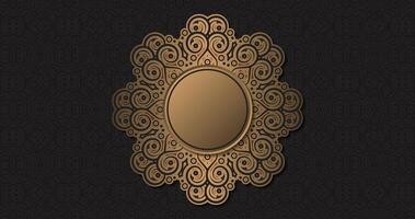 Luxury gold border pattern background design template vector