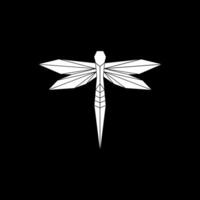 Dragonfly Shape Inspired by Origami Form, can use for Logo, Pictogram, Creature Animal Figure, Website, Apps, or Graphic Design Element. vector